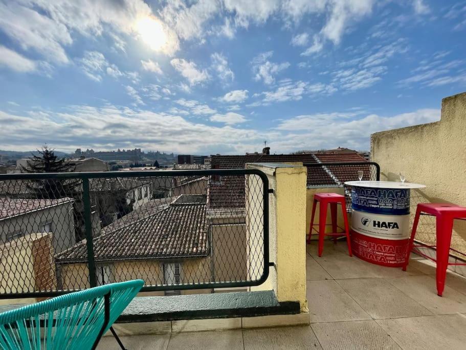Duplex 70M2 - Vue Cite Medievale - Parking Gratuit Carcassonne Exterior photo